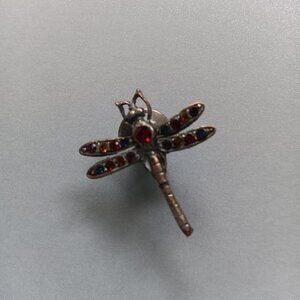La Contessa by Mary DeMarco - Hand Crafted - Dragon Fly Genuine Gemstone Pin